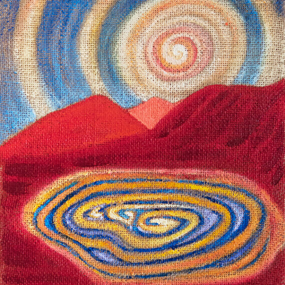 Daniel Correa Mejía (b. 1986, Colombia) El crecer, 2020 Oil on burlap 13.78 x 15.75 inches