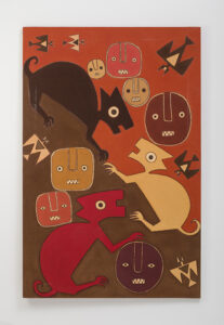 Jorge E. Eielson (b. 1924, Peru; d. 2006, Italy) Suite Wari, 1978 Acrylic on canvas 51.18 x 35.43 inches