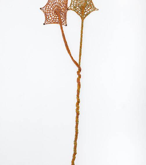 Ernesto Neto b. 1964, Brazil Together Vine Earth Sky, 2016 Cotton voile crochet, wooden knobs, and stones