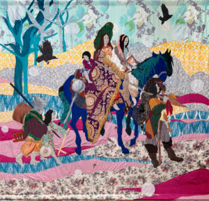 Małgorzata Mirga-Tas b. 1978, Poland Out of Egypt, 2021 Mixed media, patchwork, and acrylic paint