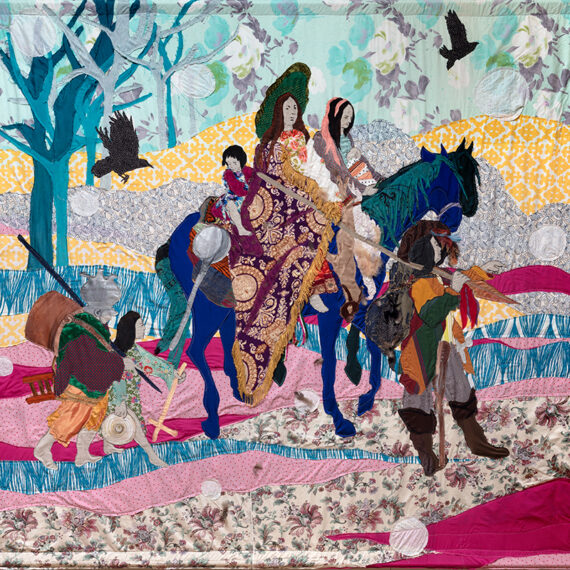 Małgorzata Mirga-Tas b. 1978, Poland Out of Egypt, 2021 Mixed media, patchwork, and acrylic paint