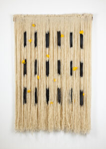 Antonio Pichillá (b. 1982, Guatemala) Semilla, 2023 Assemblage of dyed wool threads 65 x 41.33 inches