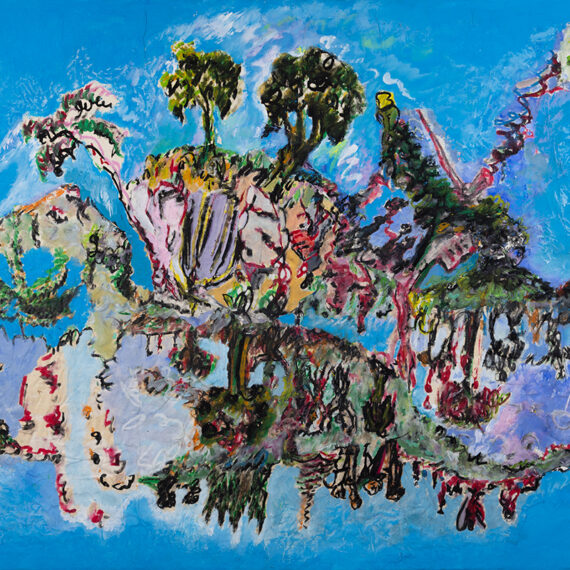 Martial Raysse b. 1936, France Mediterranee, 1974 Tempera and collage on polystyrene