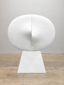 Zilia Sánchez (b. 1926, Cuba; d. 2024, Puerto Rico) Lunar Blanco (White Moon), 2000–2019 Marble 58.50 x 48.8 x 19.70 inches
