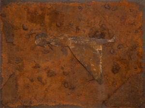 Daniel Senise b. 1955, Brazil Sem Título (Levitação de ferro), 1997 Iron powder and polyurethane resin on canvas