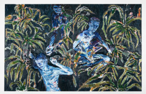 Vinicius Gerheim (b. 1992, Brazil) Babosa, 2021 Oil on canvas, diptych 74.80 x 118.11 inches overall