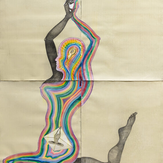 Sandra Vásquez de la Horra b. 1967, Chile Soy energía, 2021 Graphite, watercolor, gouache on waxed paper, in 4 parts