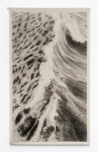 Claudia Coca b. 1970, Peru La piel de mi reino, 2025 Charcoal drawing 114.17 x 62.99 inches