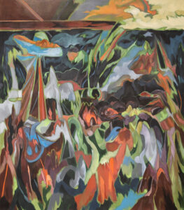 Emilio Perez b. 1972, United States Melancolía Tropical, 2020 Oil on linen 72 x 64 inches