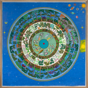 Wilson Rodriguez b. 1967, Colombia Calendario, 2025 Acrylic on paper 47.25 x 47.25 inches