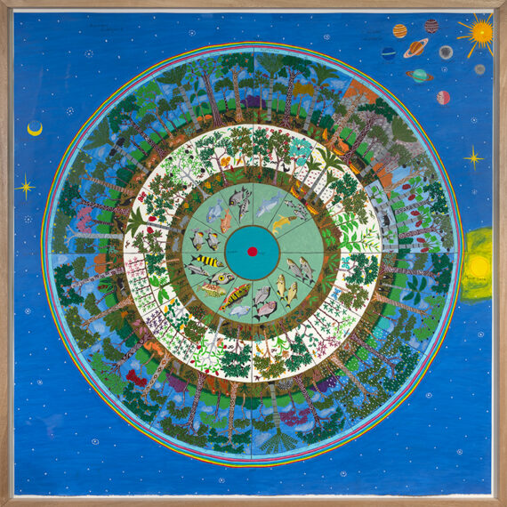 Wilson Rodriguez b. 1967, Colombia Calendario, 2025 Acrylic on paper 47.25 x 47.25 inches