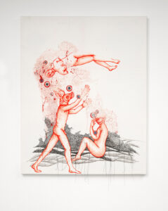 Sylvie Selig b. 1941, France Once, she decided to be a cloud, 2017 Felt and embroidery on linen 50 x 40 inches